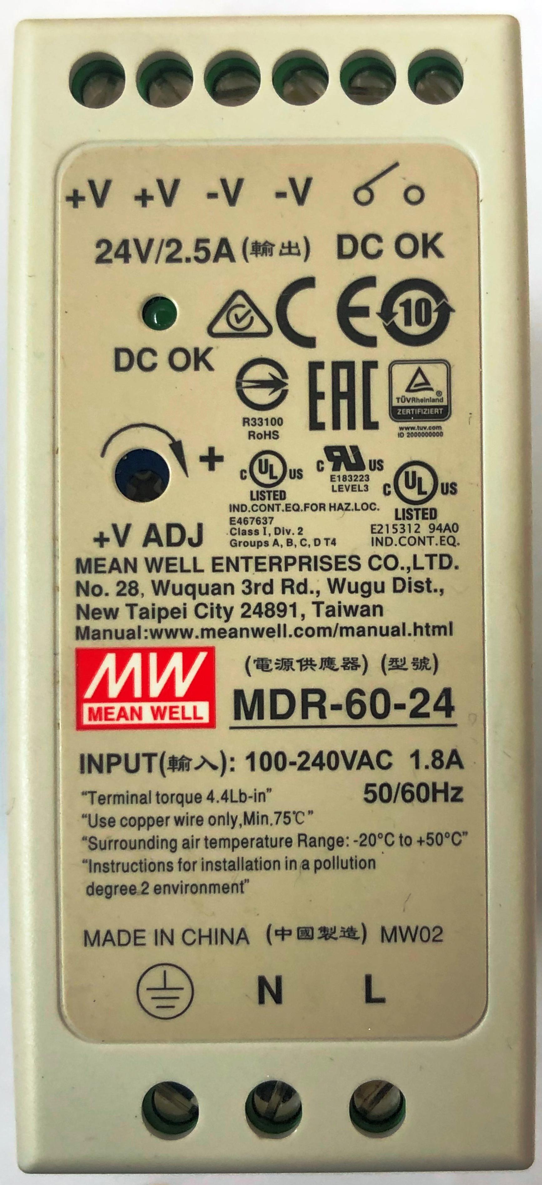 Блок живлення 60W MEANWELL MDR-60-24