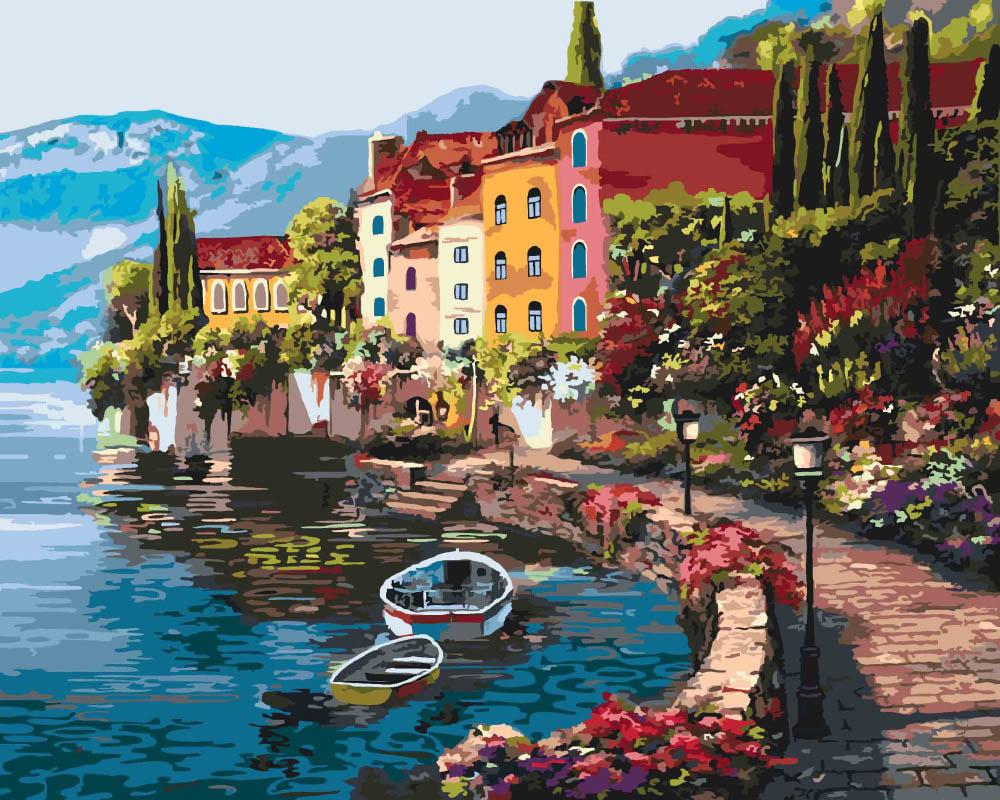 Картина по номерам Идейка Утро на берегу озера 40x50 см (KH3503)