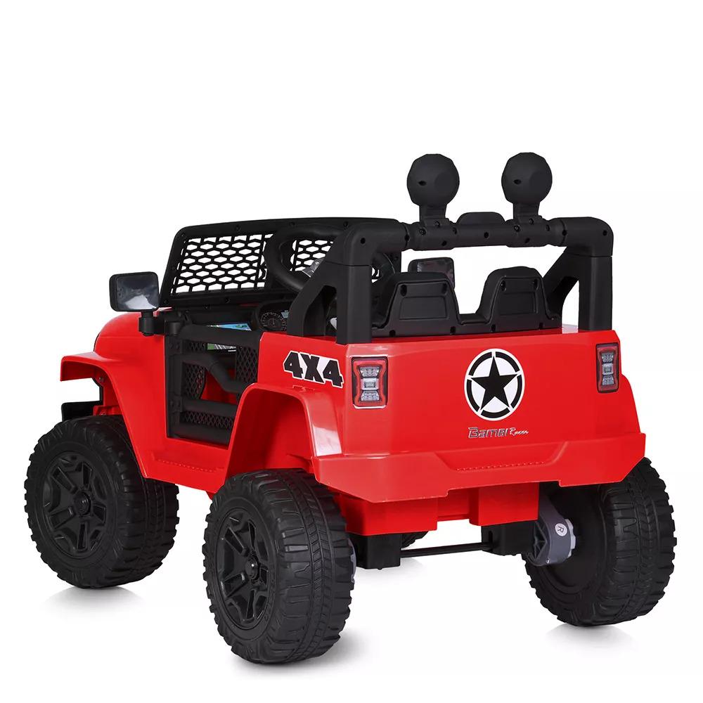 Дитячий електромобіль Bambi Jeep з пультом керування та світлом Червоний (M 5734EBLR-3) - фото 4