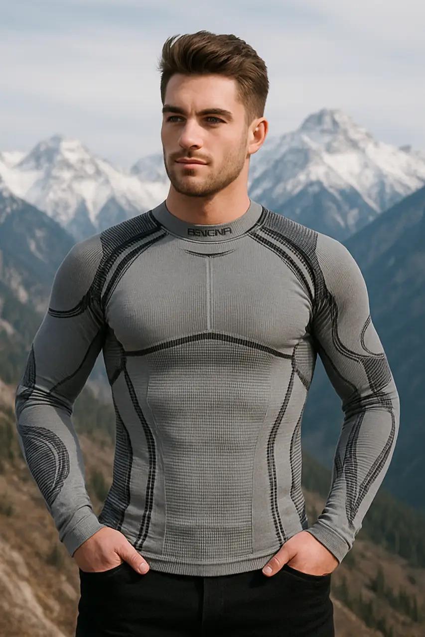 Термофутболка чоловіча з довгим рукавом Accapi Ergoracing Grey/Black - фото 3 Термофутболка чоловіча з довгим рукавом Accapi Ergoracing Grey/Black - фото 3