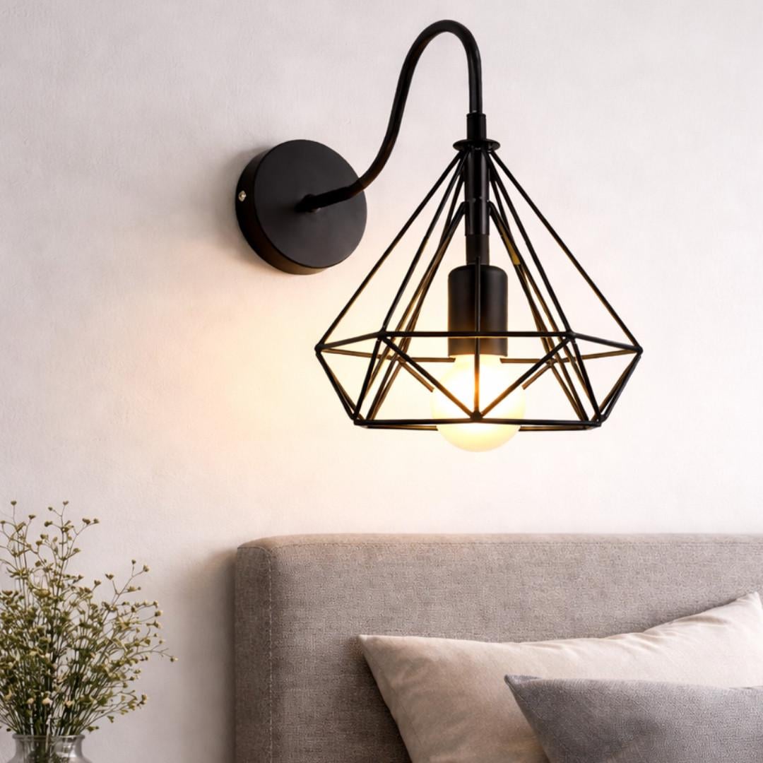 Бра Valeso с металлическим корпусом под одну лампу Е27 Черный (B-TY01A)