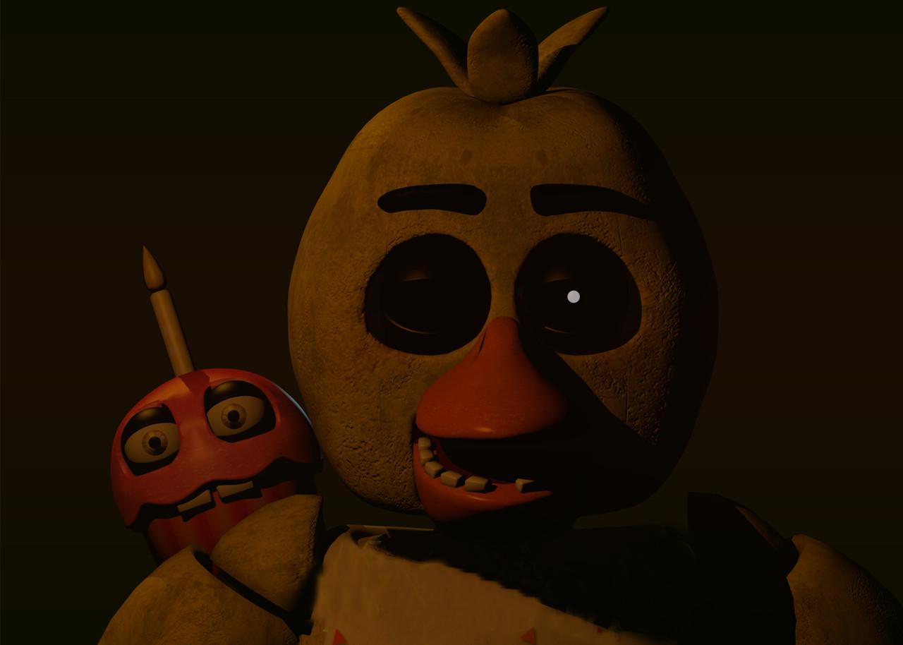 Картина постер Gee! Five Nights at Freddys П'ять Ночей з Фредді Чіка 60х40 см  FN 09.050