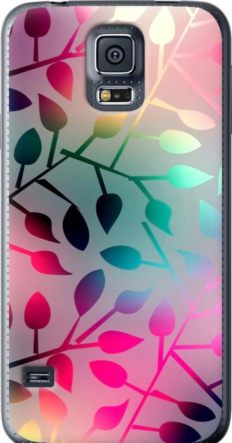 Чехол на Samsung Galaxy S5 Duos SM G900FD Листья (2235u-62-42517)