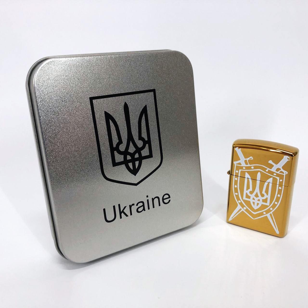 Зажигалка дуговая электроимпульсная зажигалка USB Украина Золотой (HL-446) - фото 7