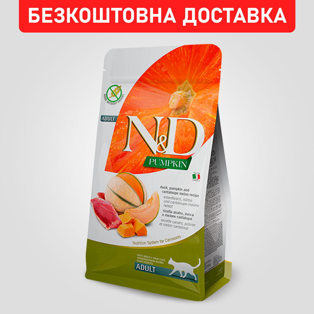 Корм сухой для кошек Farmina N&D Grain Free Pumpkin Duck&Cantaloupe Cat с уткой 5 кг (20503982) - фото 2