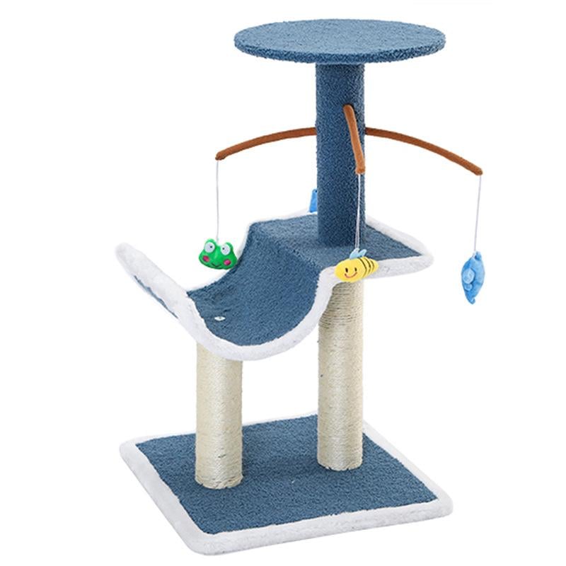Когтеточка с игрушками для кота Hoopet 40,5х40,5х69 см