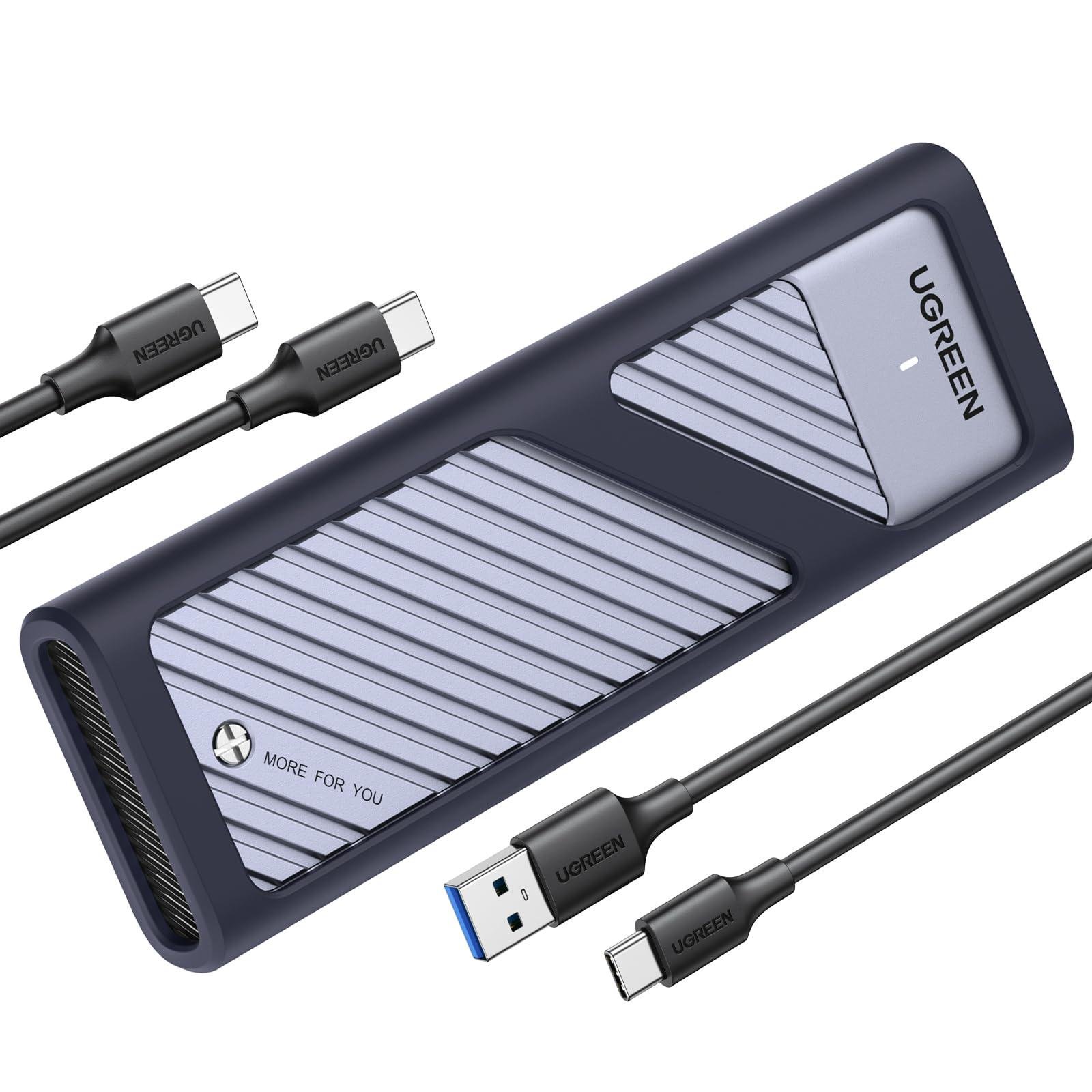 Корпус для жорсткого диска UGREEN CM559 M.2 NVMe SSD Enclosure 10Gb/s Gray (15511) - фото 1