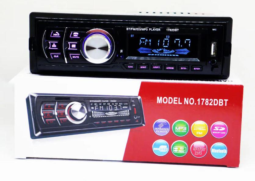 Автомагнитола 1DIN 1782DBT Bluetooth USB/RGB подсветка/FM/AUX/Пульт (17466)