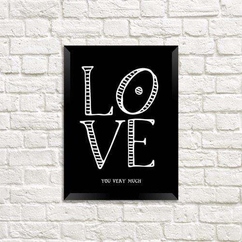 Постер в рамке Love you very much 15x21 см A5 (MT5_20L006)