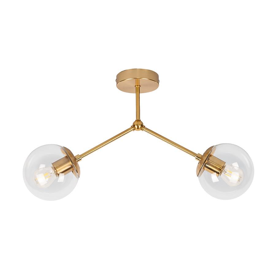 Люстра молекула потолочная Levistella 7529811-2 BRZ/CL плафоны прозрачные Бронза