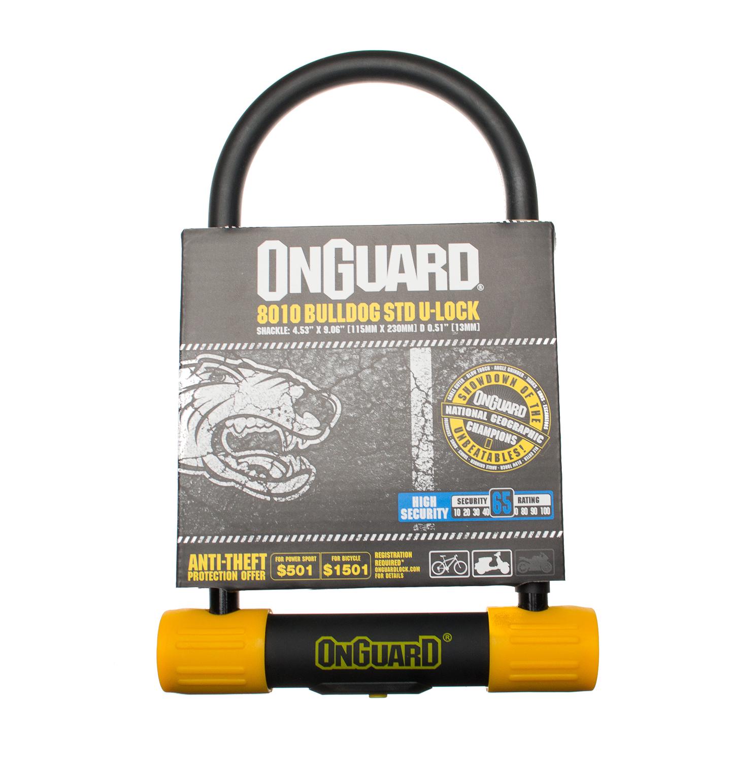 Велозамок Onguard U-lock 8010 BULLDOG STD 115x230 Чорно-жовтий - фото 4