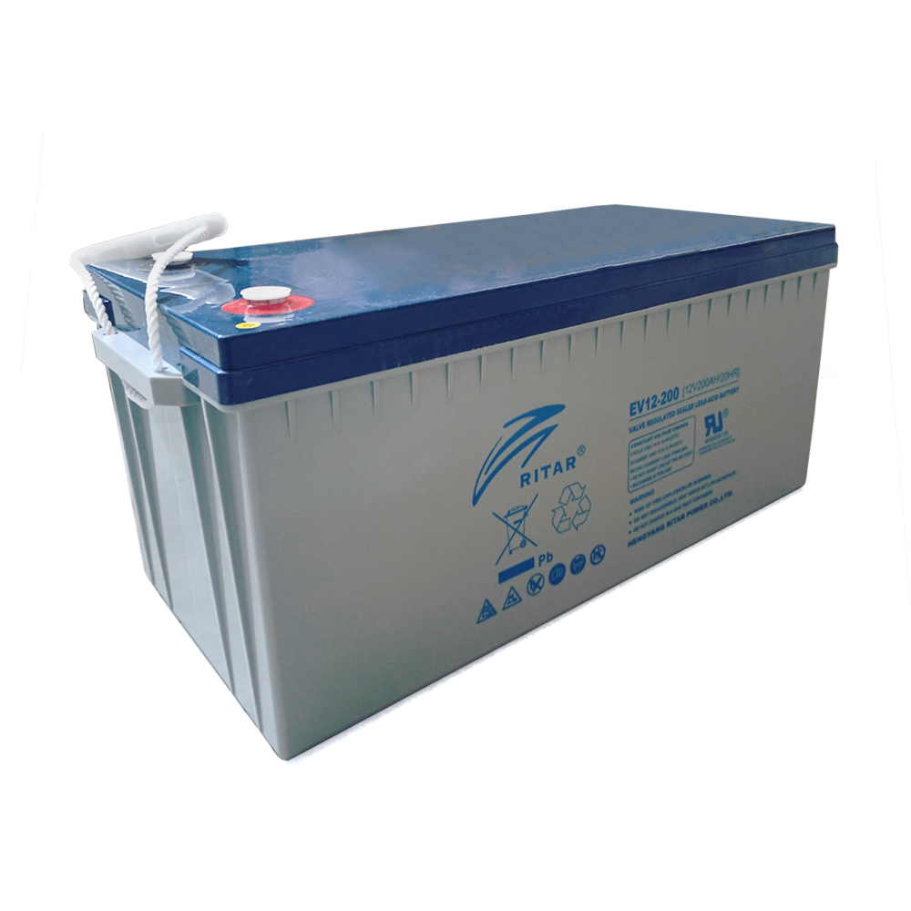 Акумулятор тяговий Ritar ev12 20012v 200ah m8 522х240х219 мм (YUT_V9319)