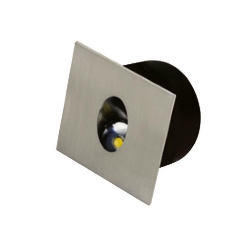 Светильник лестничный светодиодный HOROZ ELECTRIC ZUMRUT 3W квадрат Матовый хром (00000010303)