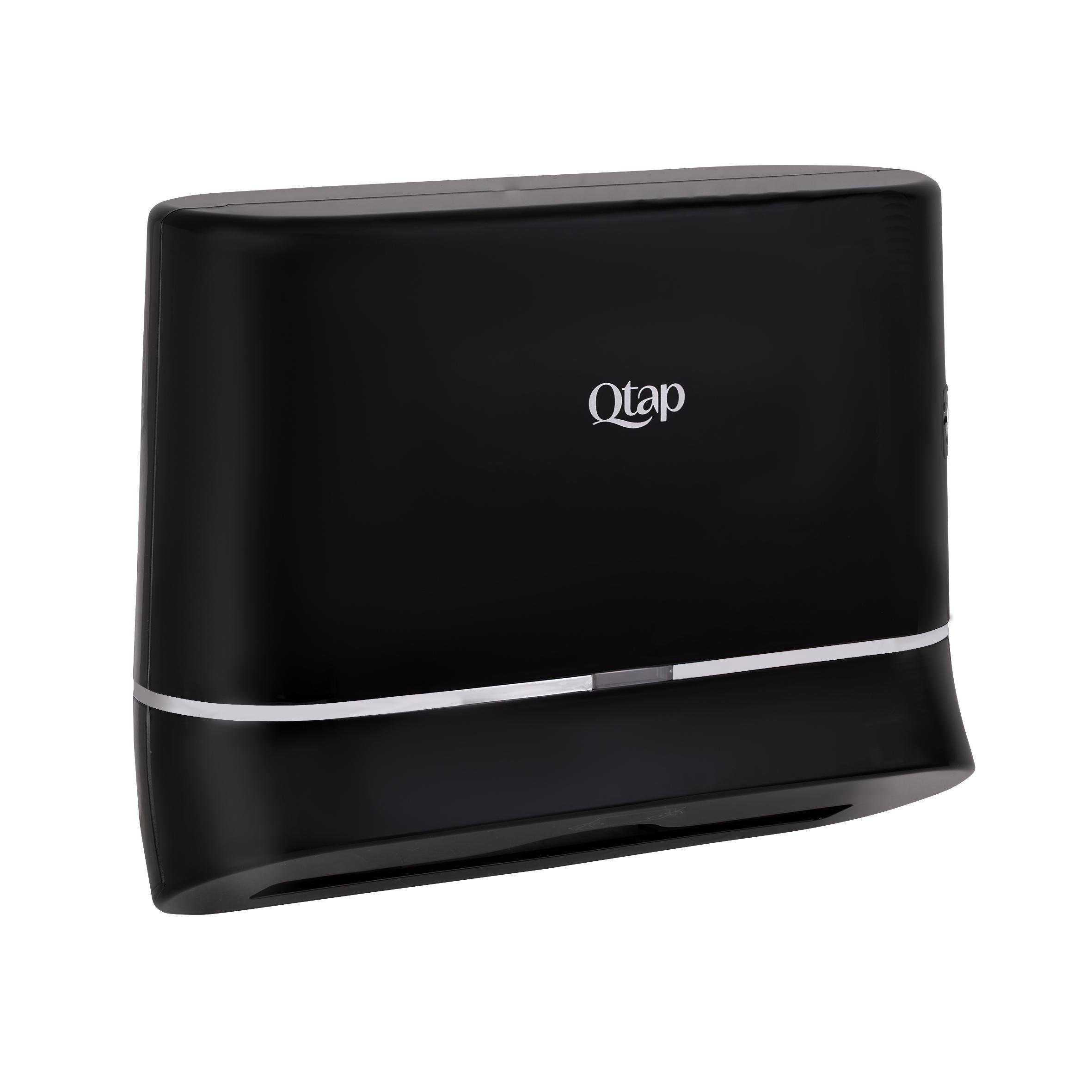 Тримач для паперових рушників Qtap Pohodli QTDR600BP 300 мм Black (SD00042874)