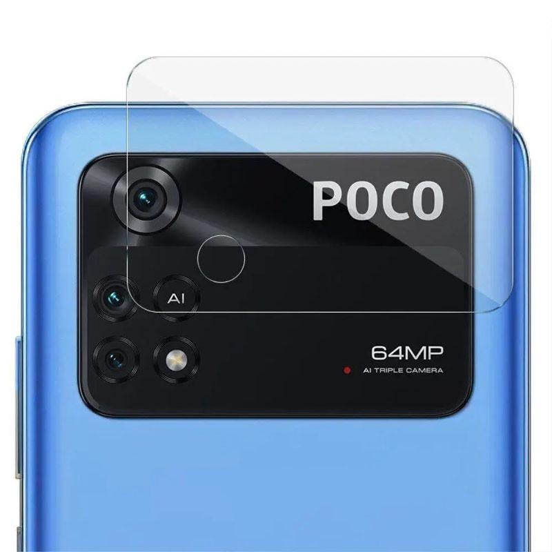 Защитное стекло противоударное гибкое на камеру для Xiaomi Poco M4 Pro 4G 0,18 мм Transparent (00000058359_2)