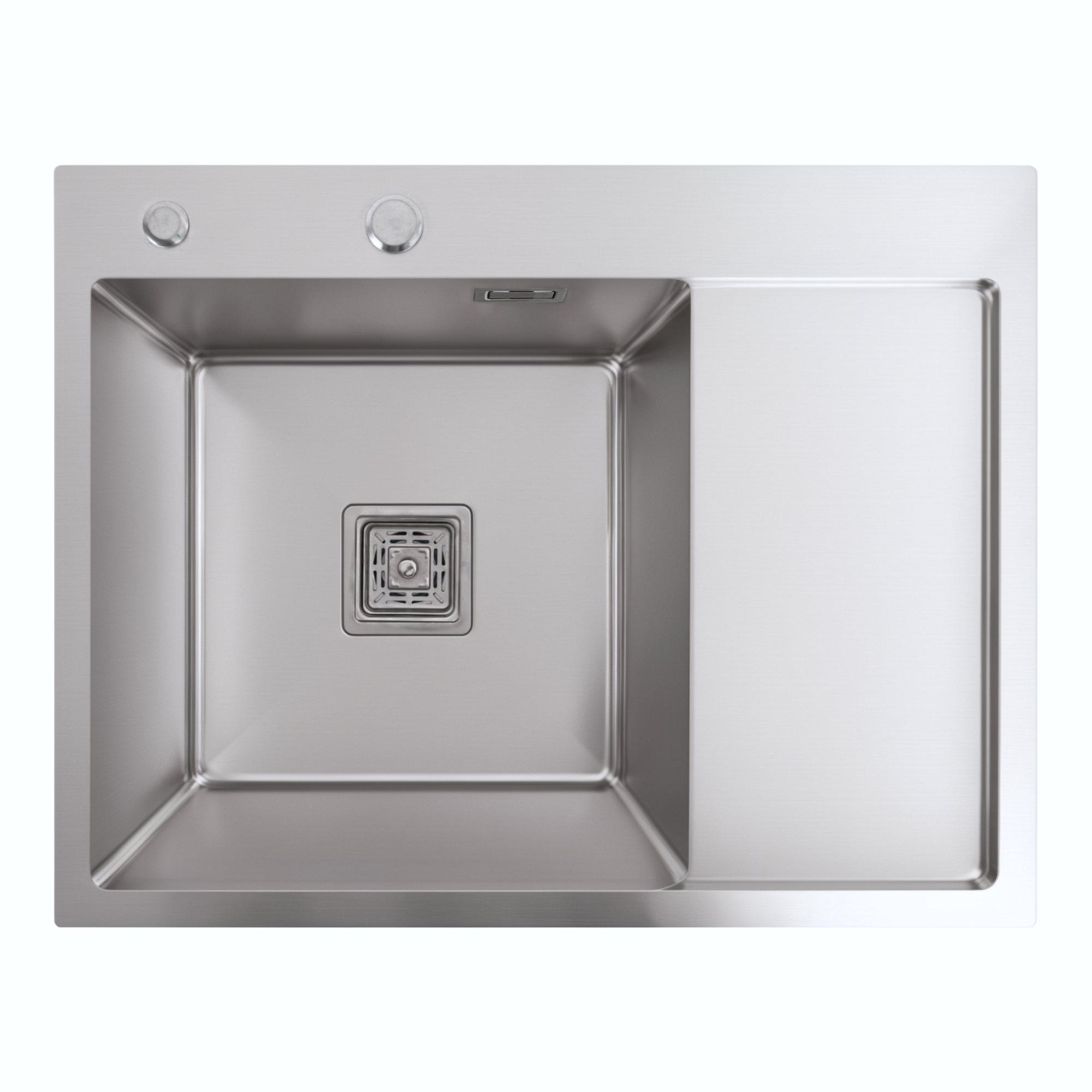 Мойка Platinum Handmade нержавеющая сталь 3,0/1,0 мм 650x500x230 мм (000037029)