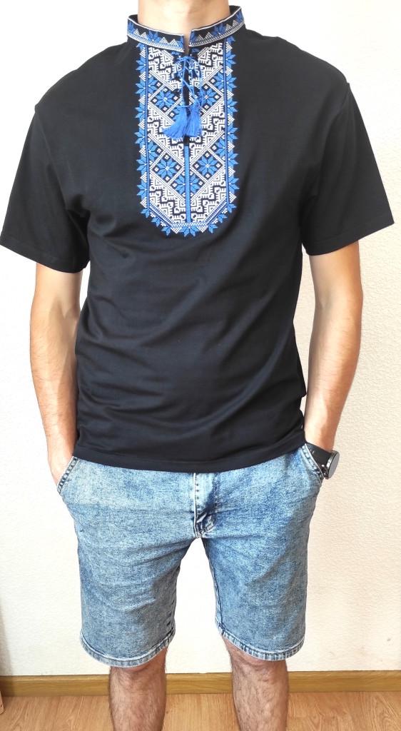 Вышиванка мужская Волошковое поле XRMASTER 3XL Черный (0001110-XXXL) - фото 2 Вышиванка мужская Волошковое поле XRMASTER 3XL Черный (0001110-XXXL) - фото 2