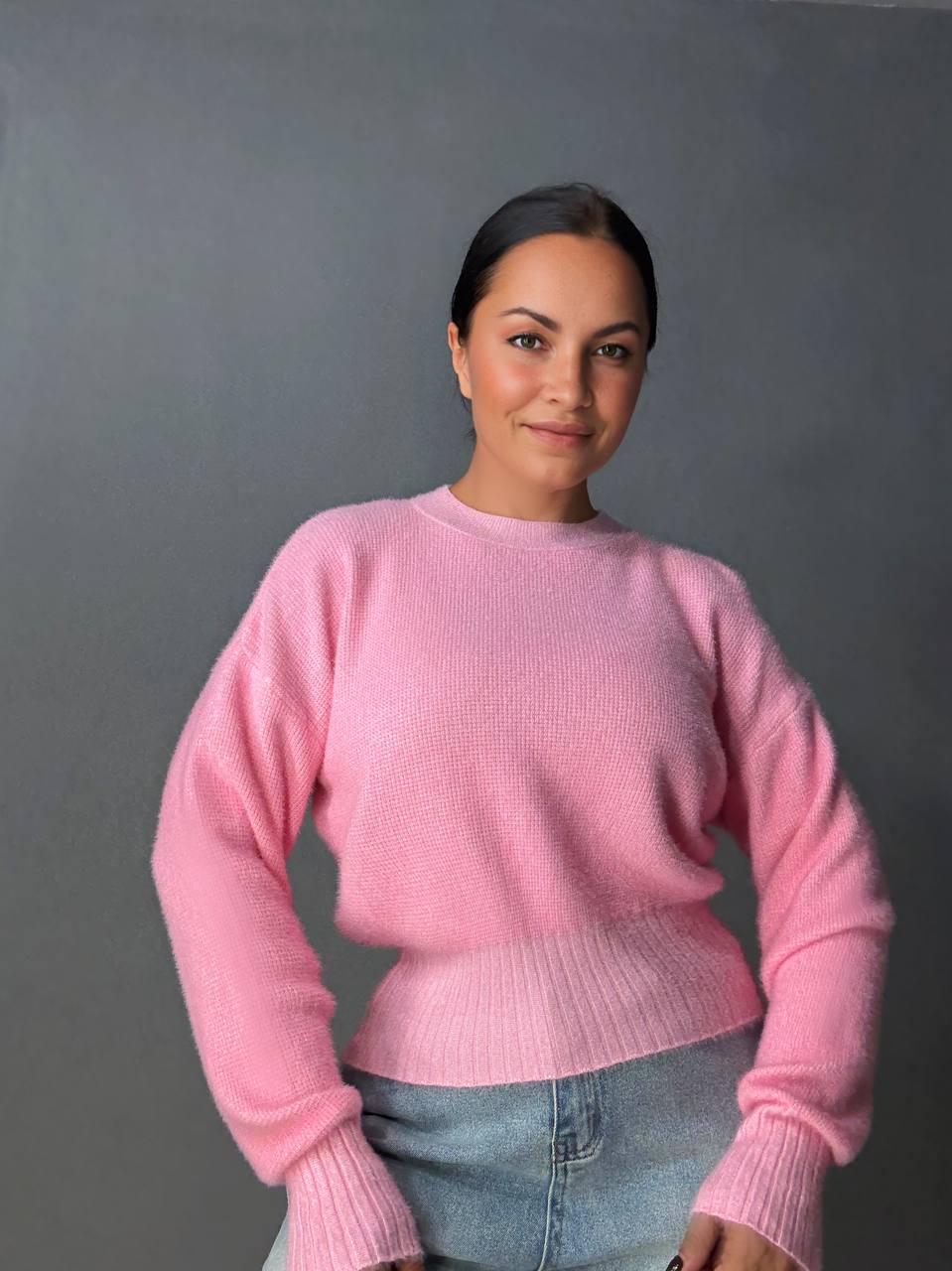 Светр жіночий Fancy Matinee 7571 вафельний з ангори оверсайз OS Рожевий (4987) - фото 9 Светр жіночий Fancy Matinee 7571 вафельний з ангори оверсайз OS Рожевий (4987) - фото 9