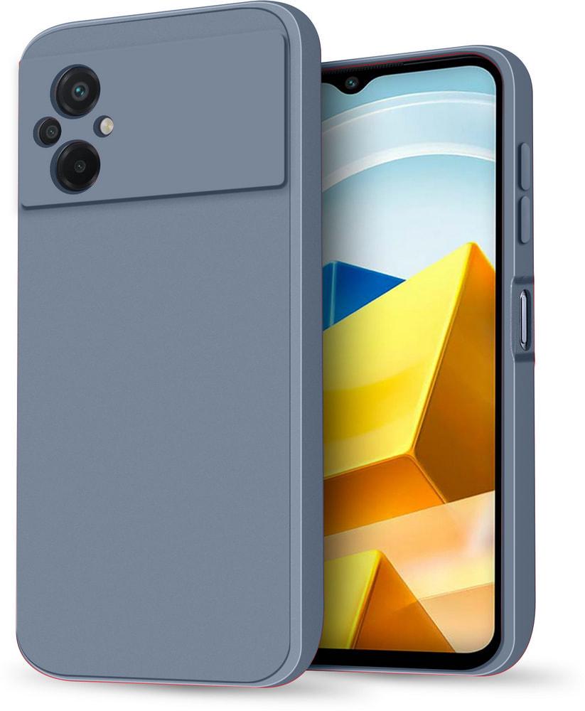 Силиконовый чехол HardCorner Xiaomi Poco M5 (с микрофиброй) Gray Blue (34829-6D)
