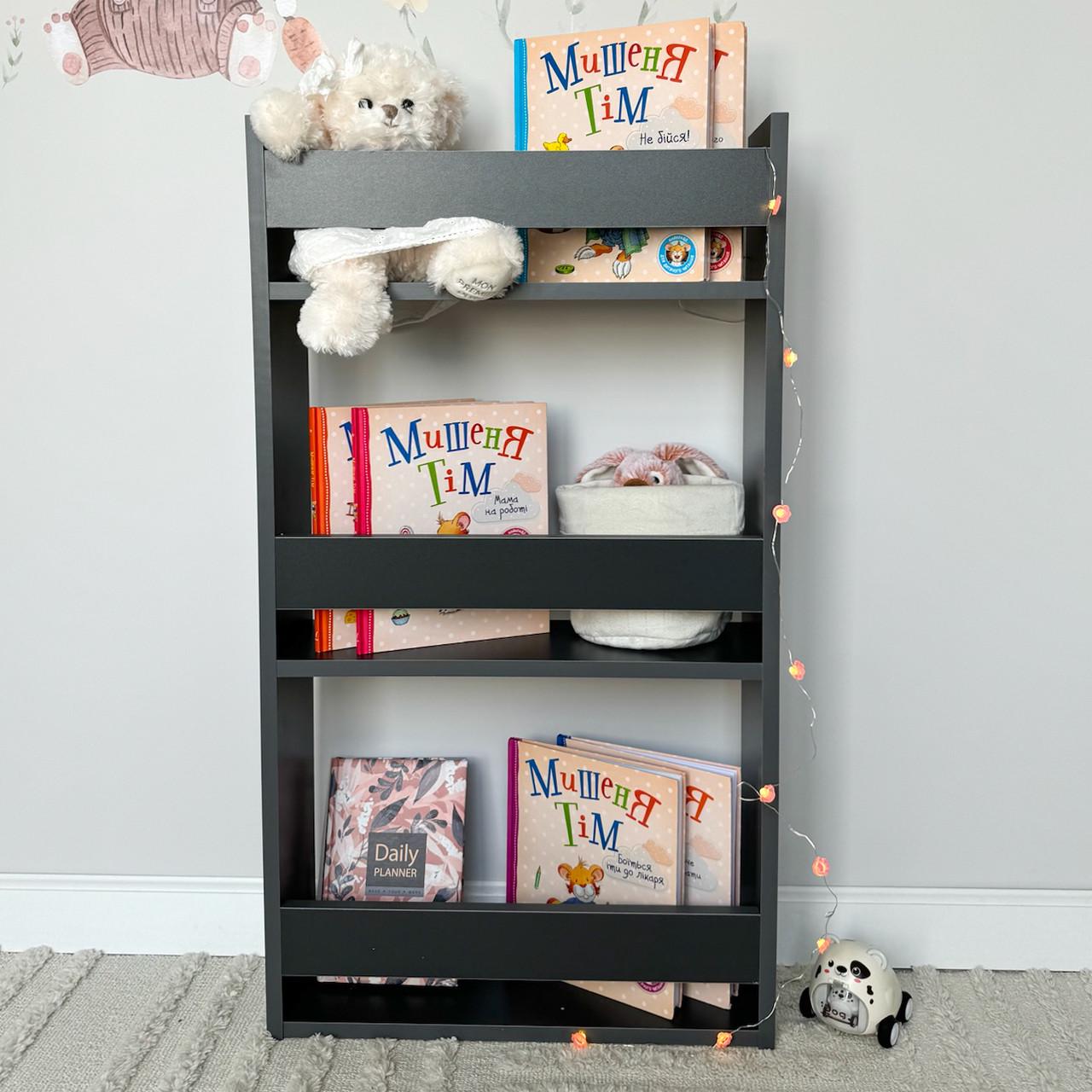 Полка навесная детская из ДСП Антрацитовый (DP-4A) - фото 5