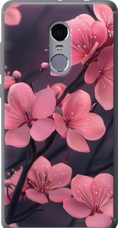 Чехол на Xiaomi Redmi Note 4 Пурпурная сакура (6075t-352-42517)