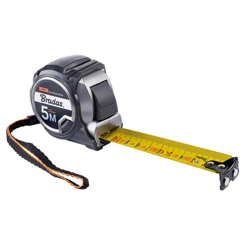 Рулетка рулонная CARBIDE автоблокировка магнитный наконечник 5 м/25 мм (DIY-MTS33-0525/K)
