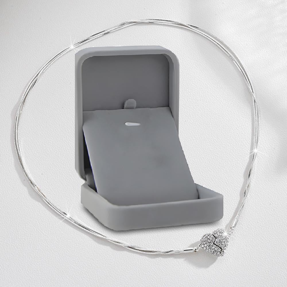 Кулон-подвеска MagneticHeart с цепочкой и футляром на подарок девушке магнитный (SRDMGN-SLV-0650)