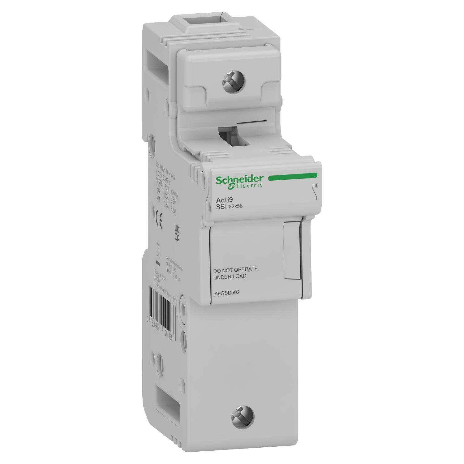 Разъединитель предохранителя Schneider Electric SBI 1P+N 125A 690 В 22x58 мм (A9GSB592)