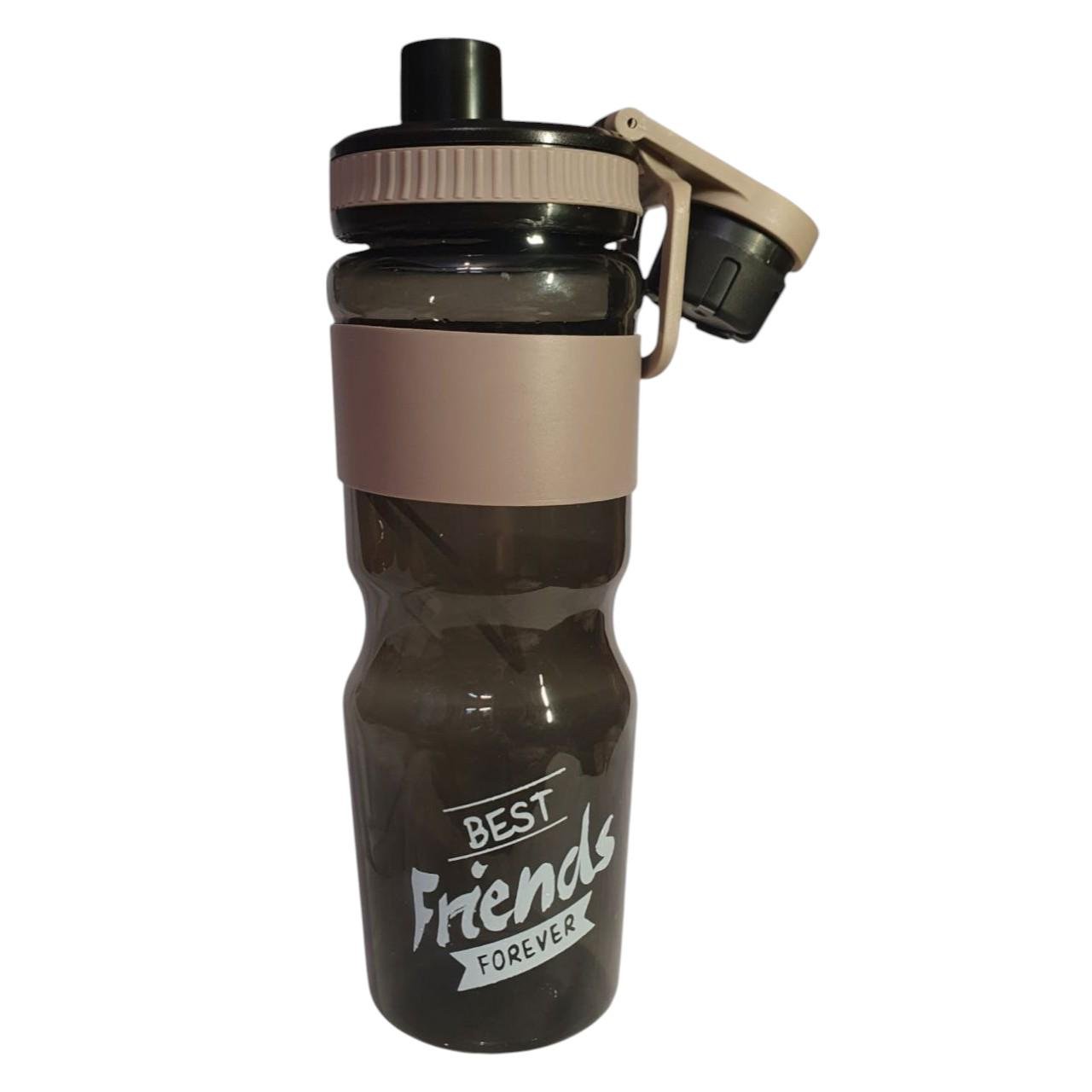 Бутылка-поилка Best Friends R33454 с силиконовыми вставками 660 мл Черный/Бежевый (617881)