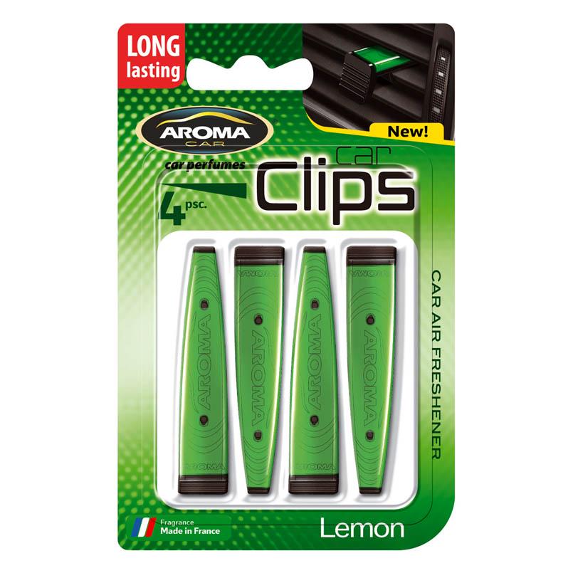 Ароматизатор Aroma Car Clips Lemon, 4x5g жидкий