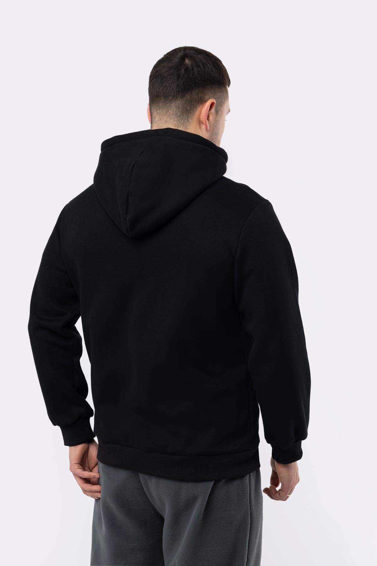 Толстовка чоловіча ЦБ-00224116 р. 46 Чорний (SKT000918986) - фото 4 Толстовка чоловіча ЦБ-00224116 р. 46 Чорний (SKT000918986) - фото 4