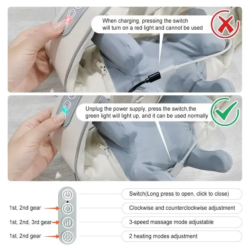 Массажер ударный для плеч и шеи с подогревом Massager Shoulder Neck Z9 (27138732) - фото 7 Массажер ударный для плеч и шеи с подогревом Massager Shoulder Neck Z9 (27138732) - фото 7