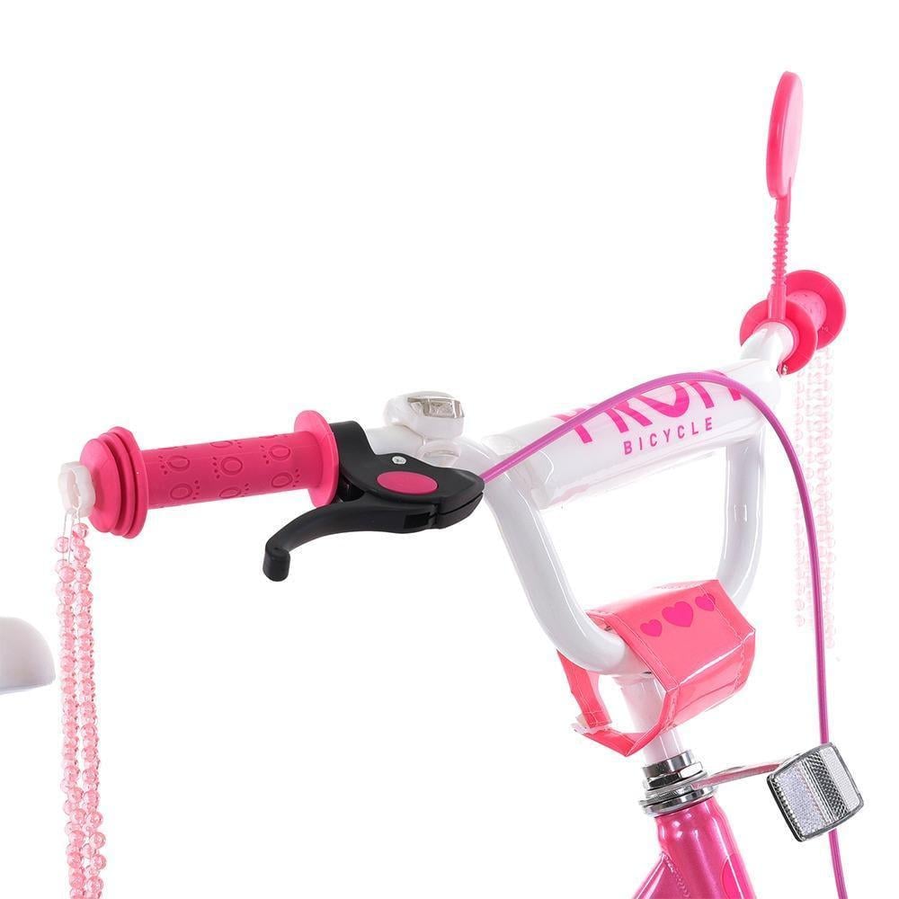 Велосипед для дівчинки PROF1 Princess 20" з багажником Рожевий - фото 3 Велосипед для дівчинки PROF1 Princess 20" з багажником Рожевий - фото 3