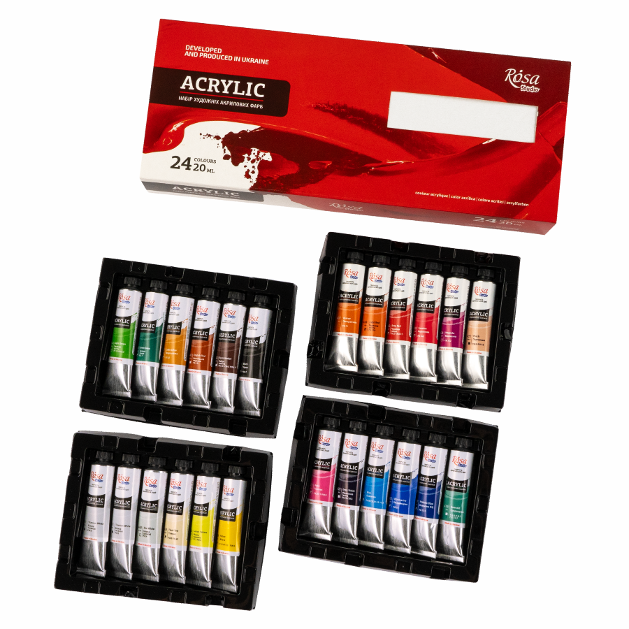 Набір акрилових фарб 9074771 24х20 мл (4823098538127) - фото 2 Набір акрилових фарб 9074771 24х20 мл (4823098538127) - фото 2