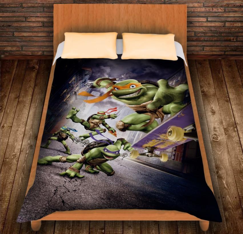 Плед с 3D принтом Молодые Ракушки Ниндзя 150x200 см (epi_0324)