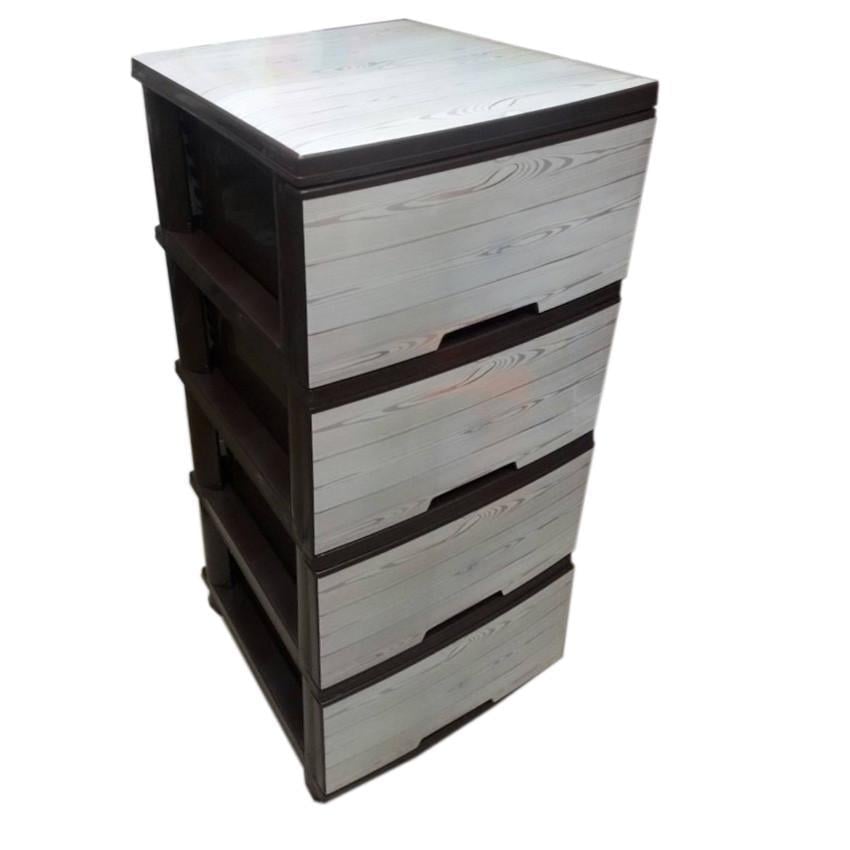 Комод пластиковый Алеана Дерево Коричневый (887856499)