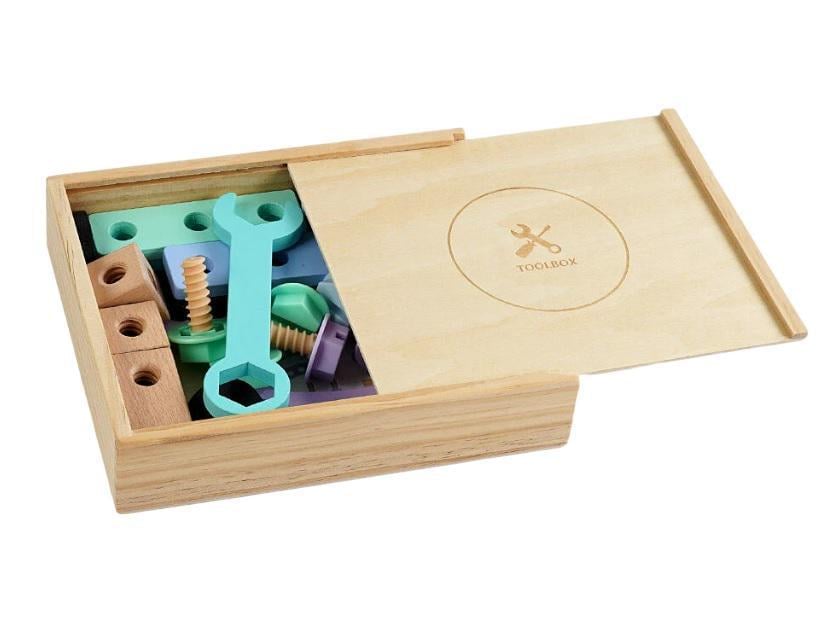 Конструктор игровой деревянный Toolbox 24 элемента/отвертка Multicolor (161323)
