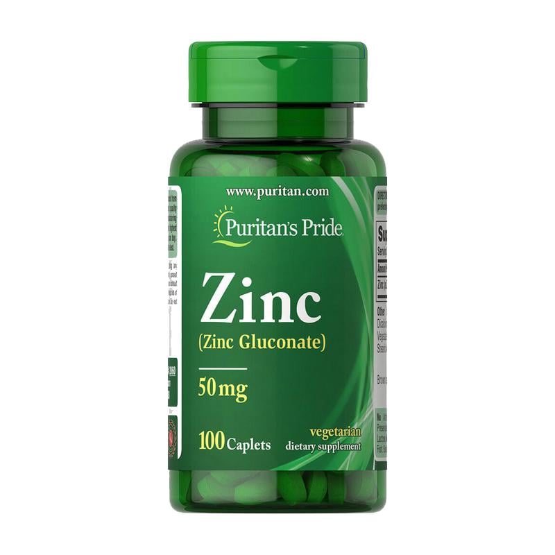 Цинк глюконат Puritan's Pride Zinc Gluconate 50 мг 100 капс.