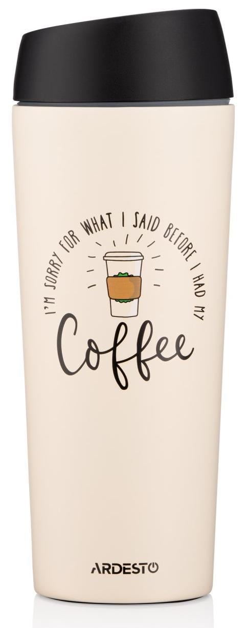 Термочашка Ardesto Coffee Time 450 мл Beige (AR2645C) - фото 1 Термочашка Ardesto Coffee Time 450 мл Beige (AR2645C) - фото 1