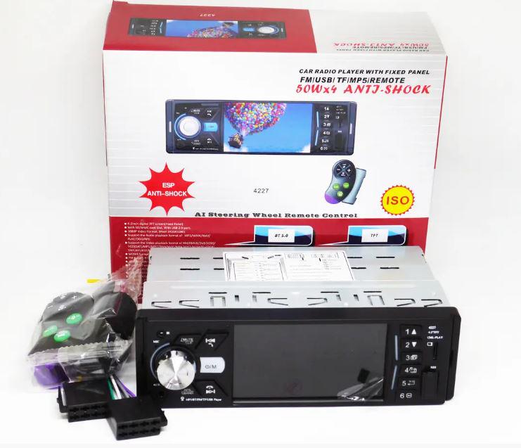 Автомагнітола 1DIN 4227 ISO экран 4,1'' DIVX/MP3/USB/SD/Bluetooth (17507) - фото 3