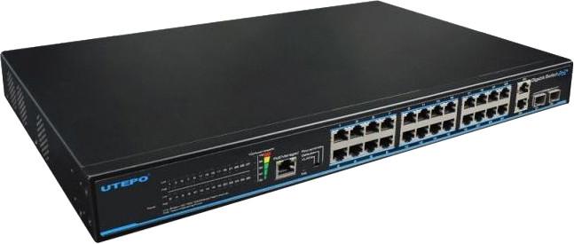 24-портовий PoE комутатор UTEPO UTP1-SW2402TS-POE - фото 1