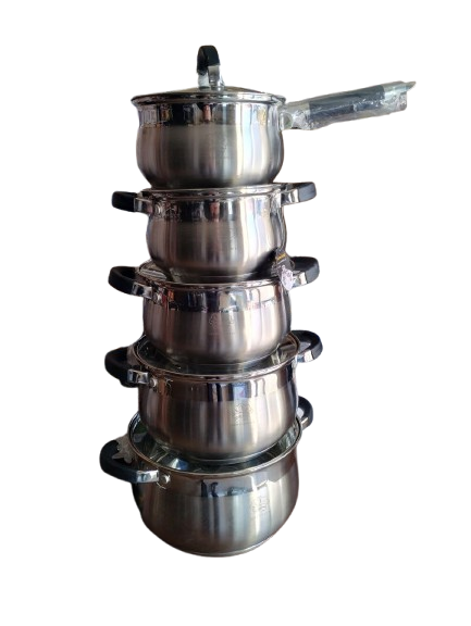 Набір каструль з кришками German Family GF-2046 нержавіюча сталь 10 пр. (GF-2046) - фото 3