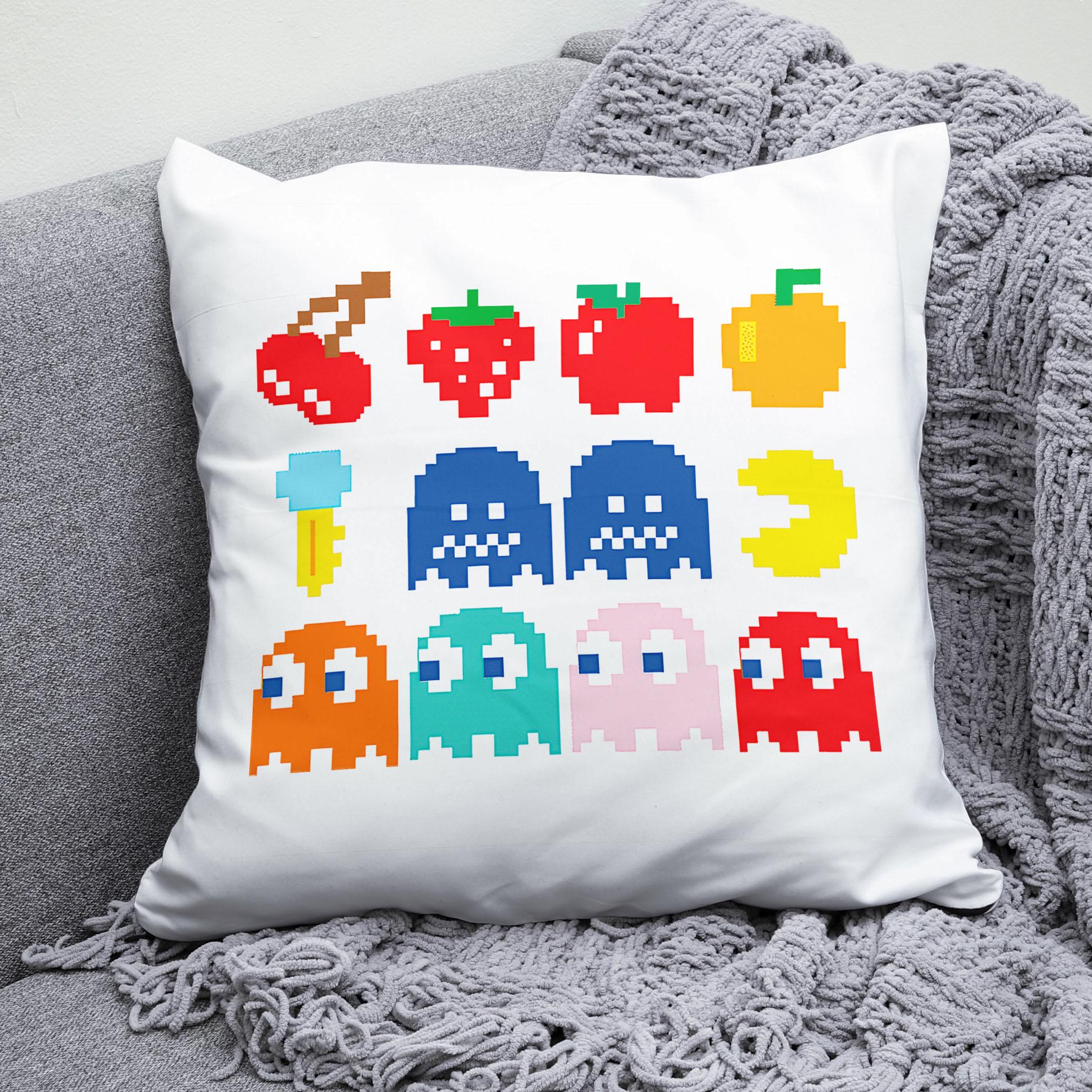 Плюшева подушка квадрат з принтом гри Pacman