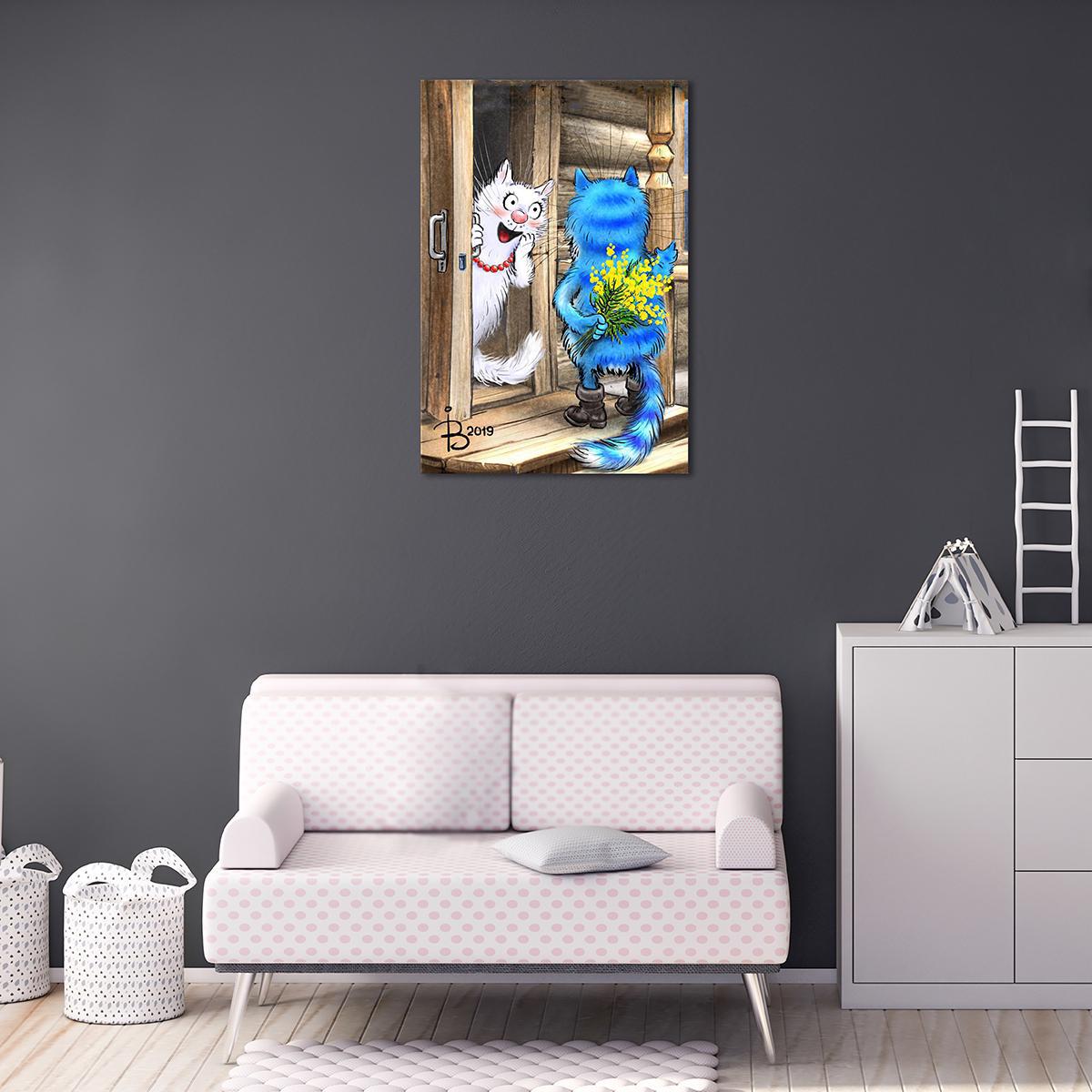 Модульная картина Мимозы 1 модуль 80x120 см (_rinaz_2019191237)