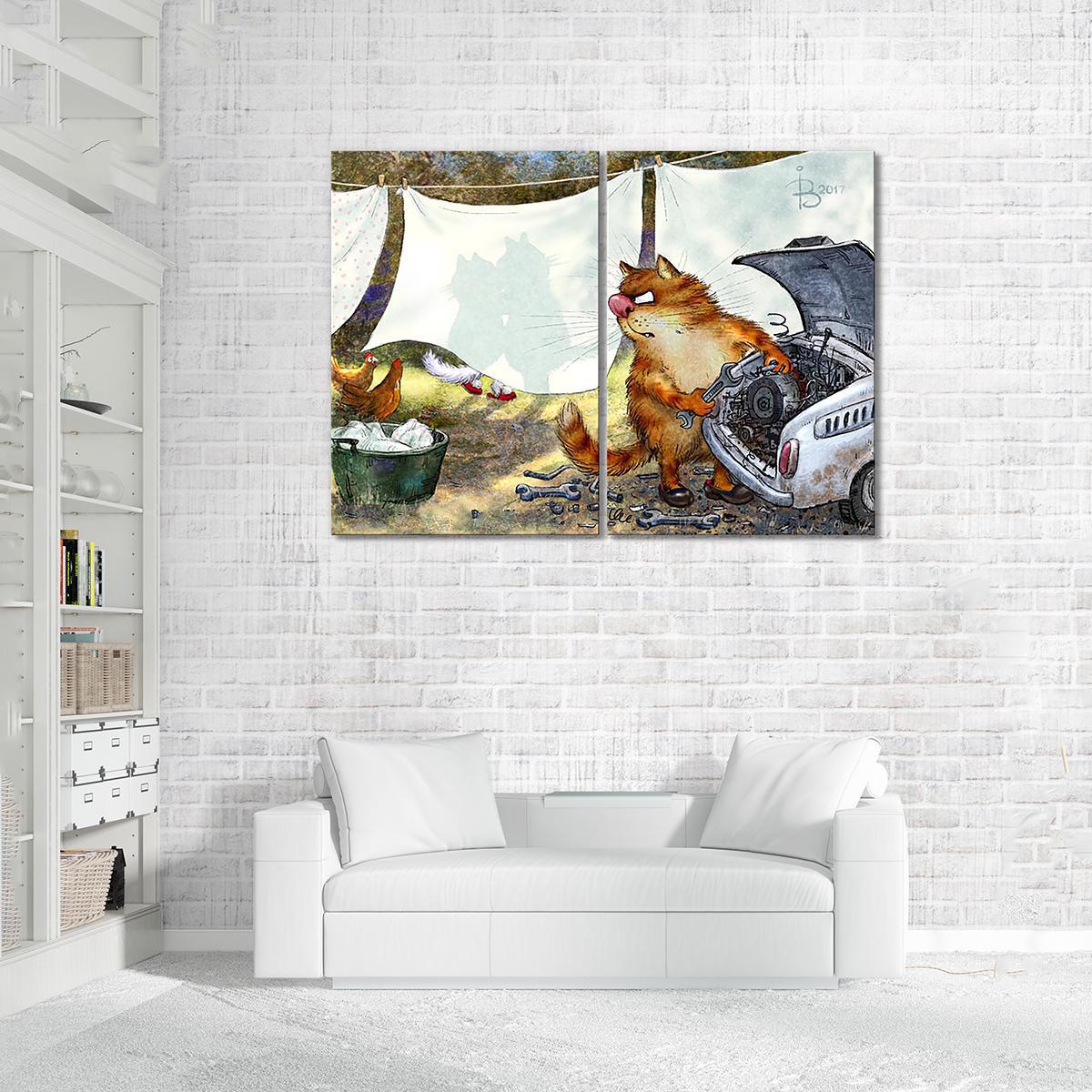 Модульная картина Подозрения (Почтовый роман) 2 модуля 70x105 см