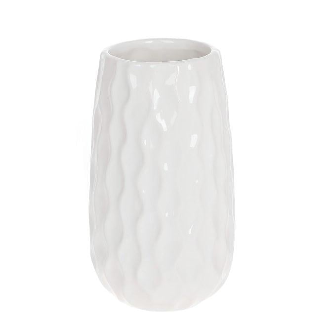 Ваза керамическая Flora Леонор 20 см Белый (32933) Ваза керамическая Flora Леонор 20 см Белый (32933)