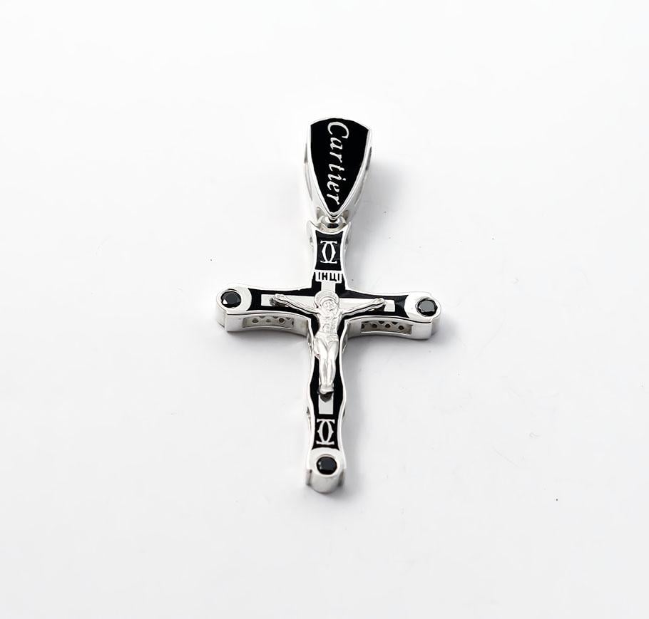 Кулон крест Maxi Silver 8026 с эмалью (88026)