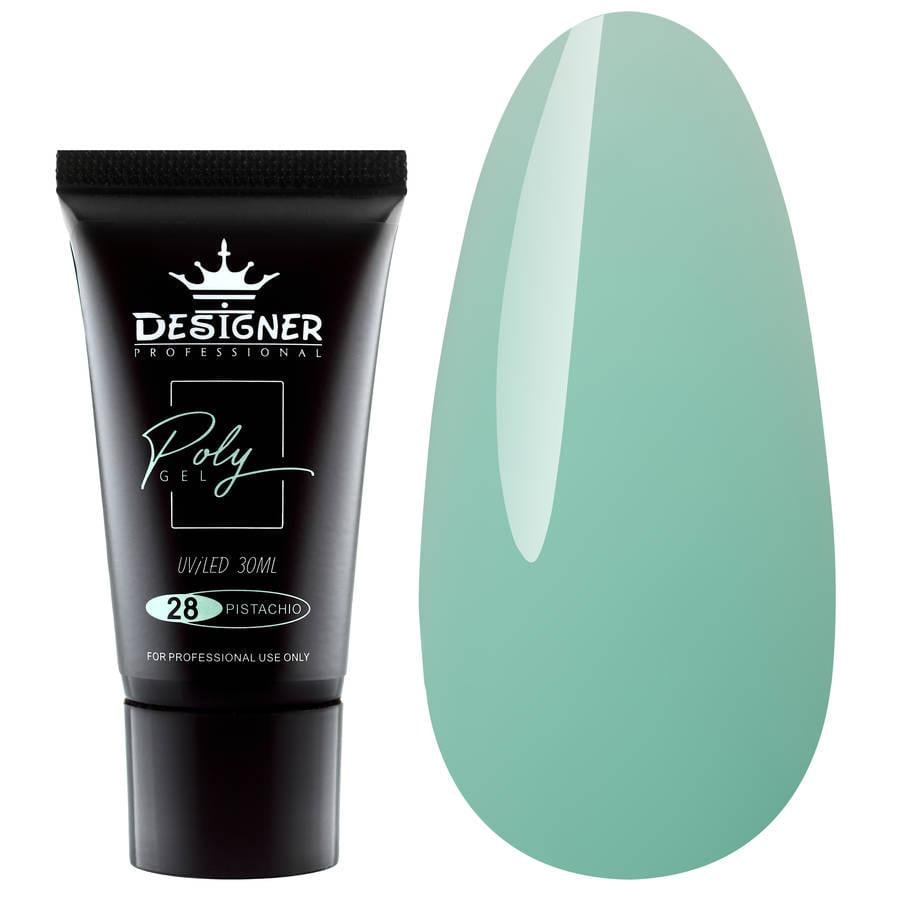 Полигель Дизайнер для наращивания и укрепления ногтей 30 мл Pistachio №28