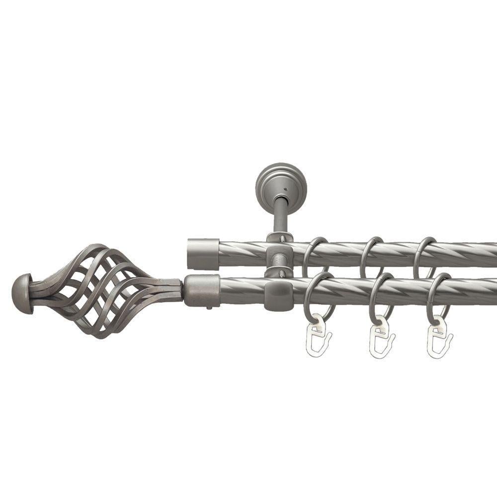 Карниз металевий Orvit Арезо двохрядний 16/16 мм сатин крученая 200 см (2355466148)