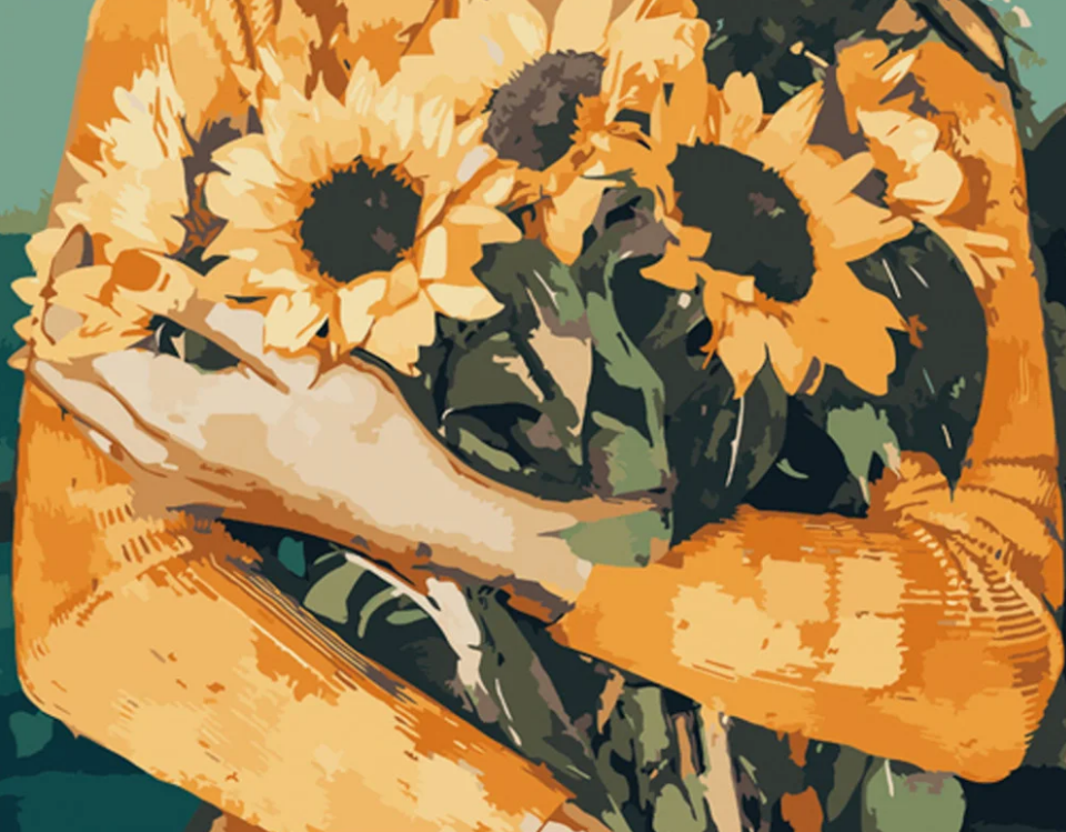 Картина по номерам Strateg Подсолнухи в объятиях 40x50 см (GS540)